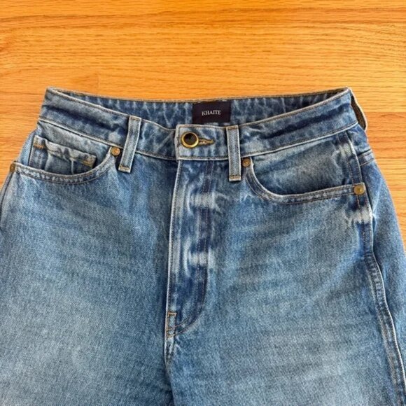 KHAITE Faded Blue Denim Pants - Picture 1 of 4